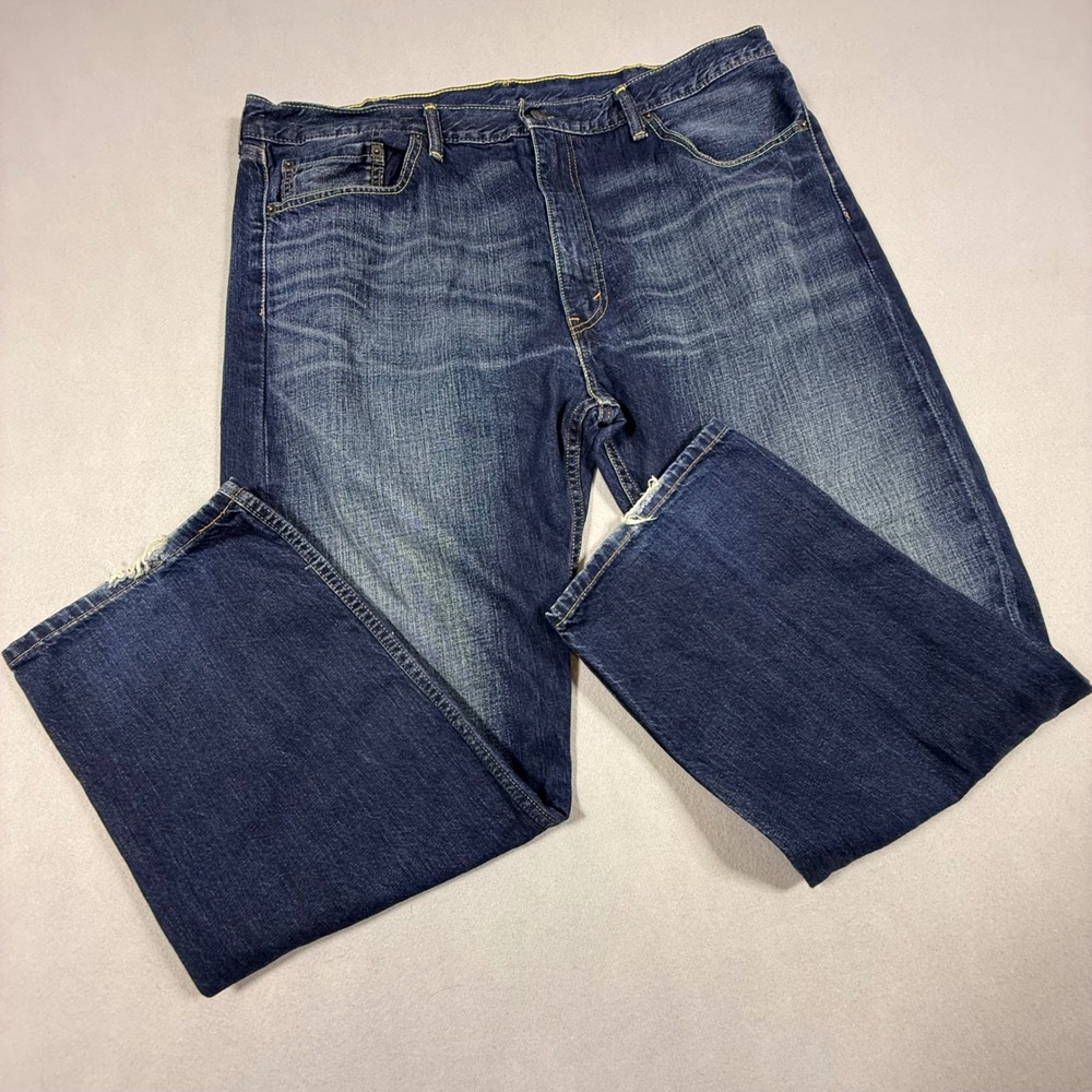 Levis 505 Regular Fit Jeans Mens 40x30 Dark Wash Straight Leg Blue Denim Pants
